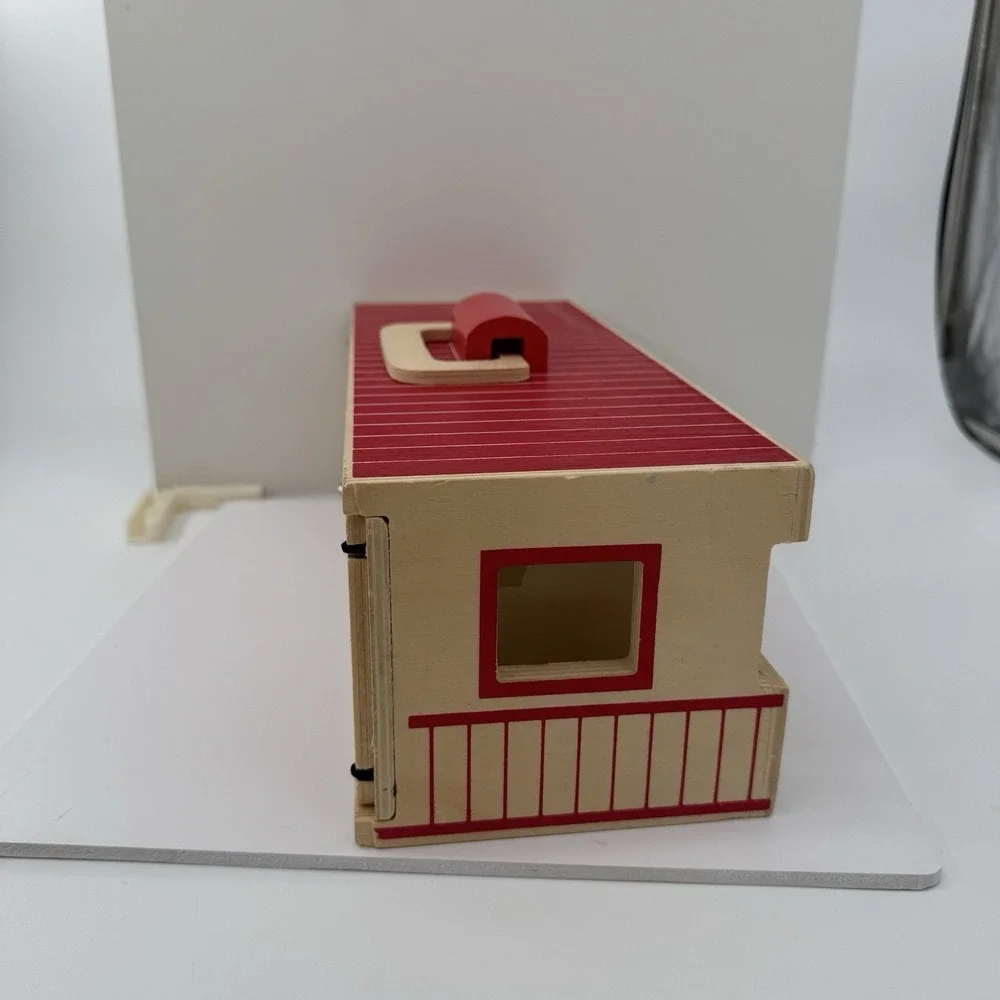 Melissa & Doug Take Along Show‎ Horse Stable Set Wood Barn Horses Play Set